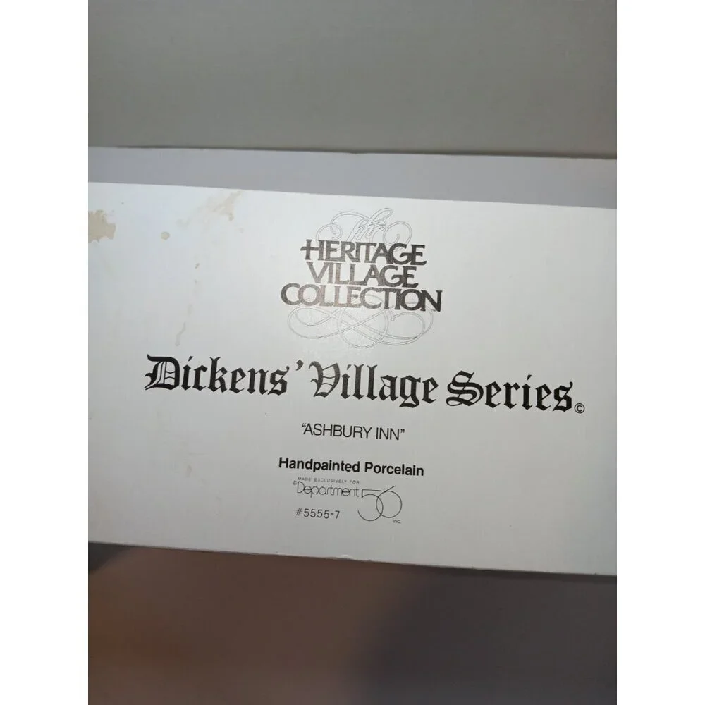 Dept 56 “Ashbury Inn” Heritage Village Collection Retired 1991